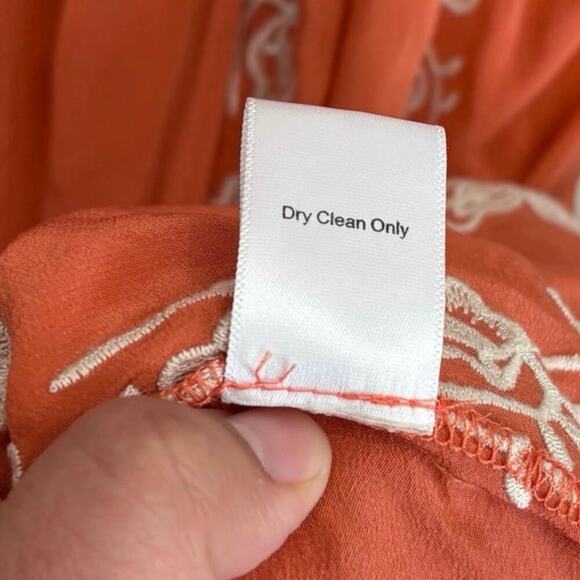 Show Me Your MuMu Blushing Lace Coral Floral 100% Silk Mini Dress Size Medium - Picture 7 of 7